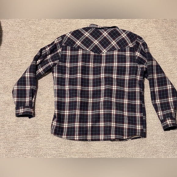 Cody James Navy Plaid Button-Down Sherpa Lined Shirt Jacket XL - Picture 5 of 5